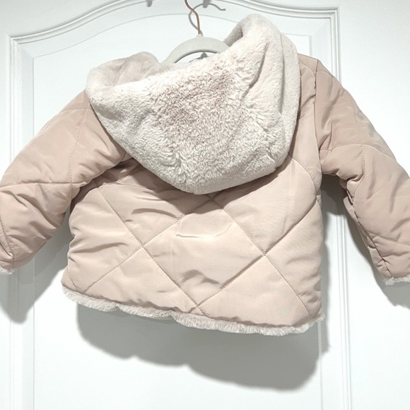 Zara Jackets & Coats Nwt Zara Kids Faux Fur Padded Wrap Coat Poshmark